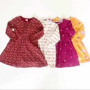 Lot of Long-Sleeved Jersey Cotton T-Shirt Dresses